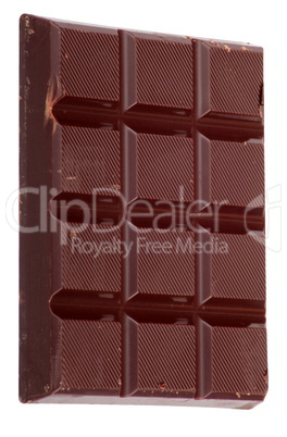 bar of  brown chocolate isolated