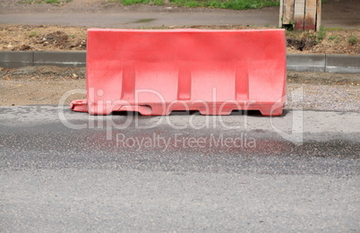 restrictive block on road