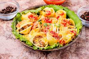 Pasta stuffed with meat