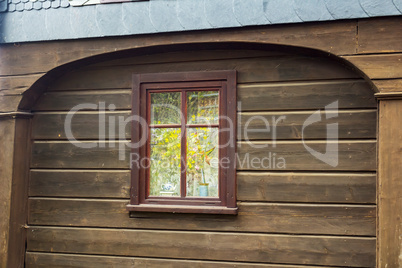 House with wooden construction as Umgebinde