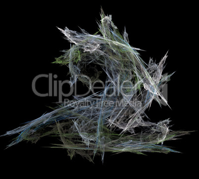 image of one Digital Fractal on Black Color