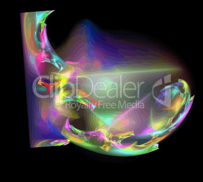 image of one Digital Fractal on Black Color image of one Digital Fractal on Black Color