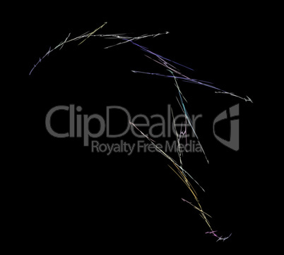 image of one Digital Fractal on Black Color image of one Digital Fractal on Black Color