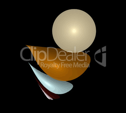 image of one Digital Fractal on Black Color image of one Digital Fractal on Black Color