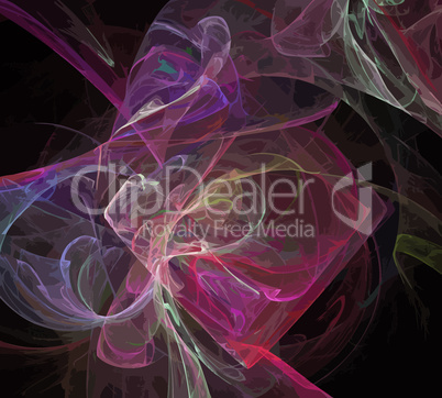 image of one Digital Fractal on Black Color image of one Digital Fractal on Black Color