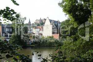 Lahn und Schloss in Marburg