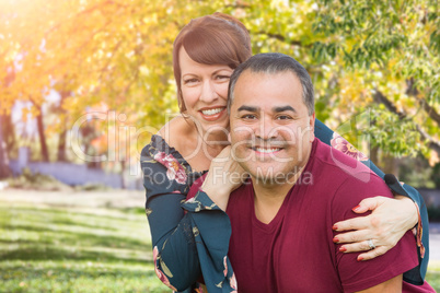 Portrait of Mixed Race Caucasian Woman and Hispanic Man