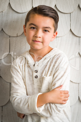Portrait of Mixed Race Young Hispanic Caucasian Boy