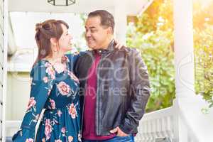 Mixed Race Caucasian Woman and Hispanic Man