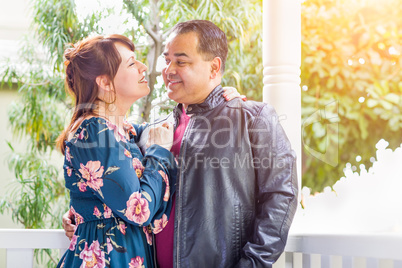 Portrait of Mixed Race Caucasian and Hispanic Couple