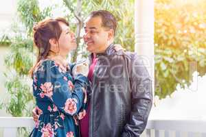 Portrait of Mixed Race Caucasian and Hispanic Couple