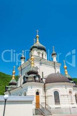 Foros Orthodox Church in Crimea on a summer day