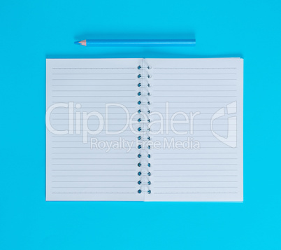 notebook with empty white sheets in line