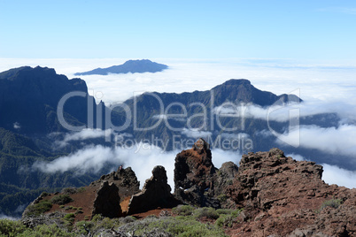 Pico de Bejenado und Cumbre vom Roque de los Muchachos, La Palma