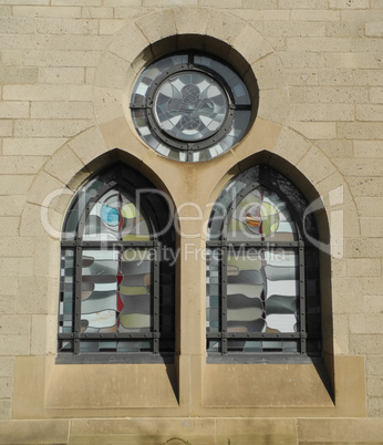Fenster an der Erlöserkirche in Bad Homburg