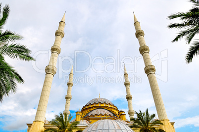 Minarets the Manavgat mosque, Turkey.