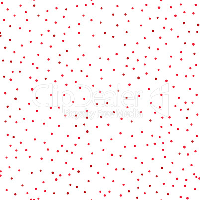 Abstract seamless pattern with red dots over white background