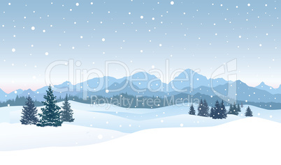 Christmas snowfall background. Snow winter landscape. Merry Chri