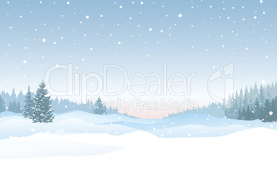 Christmas snowfall background. Snow winter landscape. Merry Chri