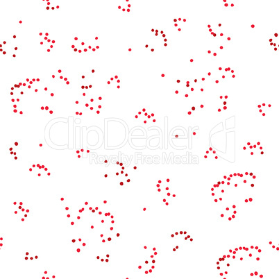 Abstract seamless pattern with red dots over white background