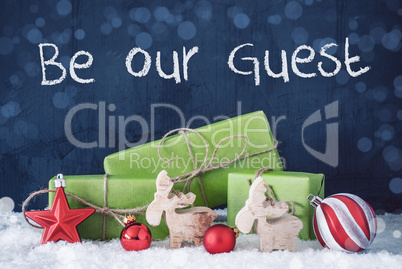 Green Christmas Gifts, Snow, Decoration, Be Our Guest