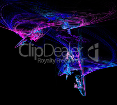 image of one Digital Fractal on Black Color image of one Digital Fractal on Black Color