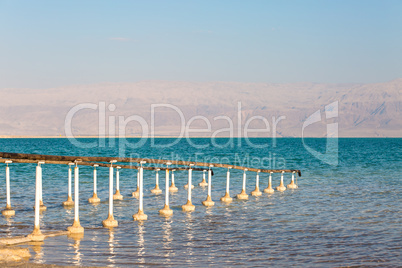 Beautiful coast of the Dead Sea .