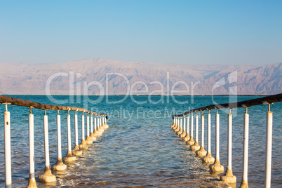 Beautiful coast of the Dead Sea .