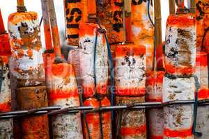 marking buoys ina polish seaport