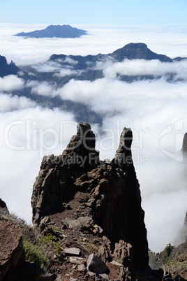 Pico de Bejenado vom Roque de los Muchachos, La Palma