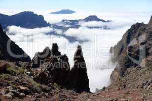 Pico de Bejenado vom Roque de los Muchachos, La Palma