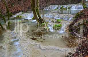 Bigar ponds and waterfalls close up, Bigar creek, Kalna, Serbia