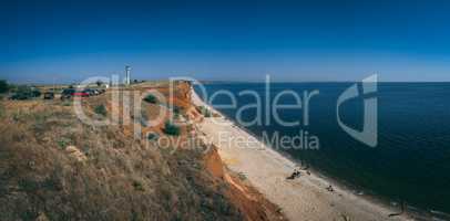 Coastline and beaches in Ochakov, Ukraine