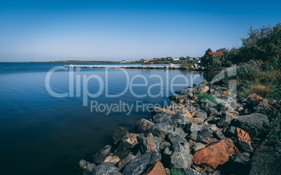 Coastline and beaches in Ochakov, Ukraine