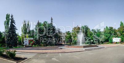 Central square in Ochakov city, Ukraine