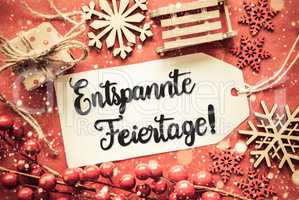 Bright Decoration, Calligraphy Entspannte Feiertage Means Merry Christmas