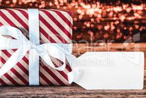 Christmas Gift, Copy Space For Advertisement, Bokeh
