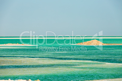 Beautiful coast of the Dead Sea .