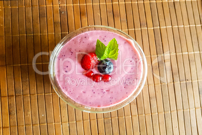 Low calorie food. Fresh healthy blueberries raspberries