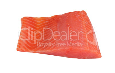 piece of red fish fillet isolated