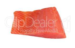 piece of red fish fillet isolated