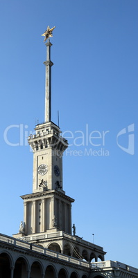 soviet spire of river port