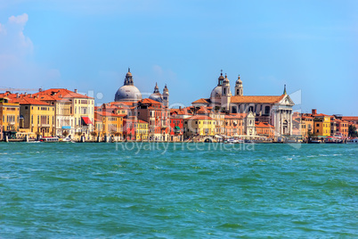 View on Guidecca island with Gesuati Church, Venice, Italy