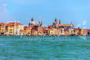 View on Guidecca island with Gesuati Church, Venice, Italy