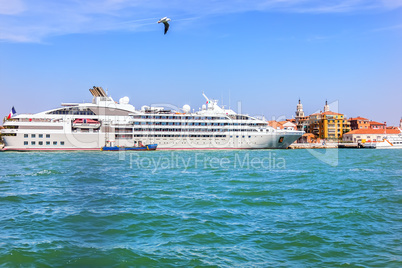 Cruise ship in the port of Venice, Italy