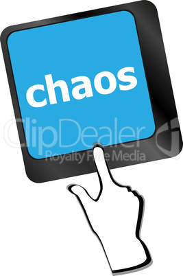 chaos keys on computer keyboard, business concept