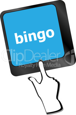 bingo button on computer keyboard keys