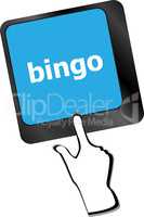 bingo button on computer keyboard keys