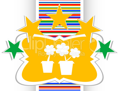 Flowerpot with flowers set - web icon sign