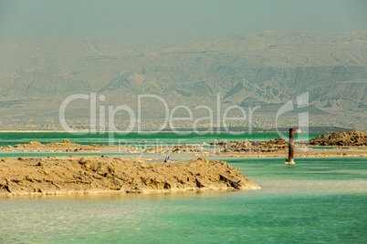 Beautiful coast of the Dead Sea .